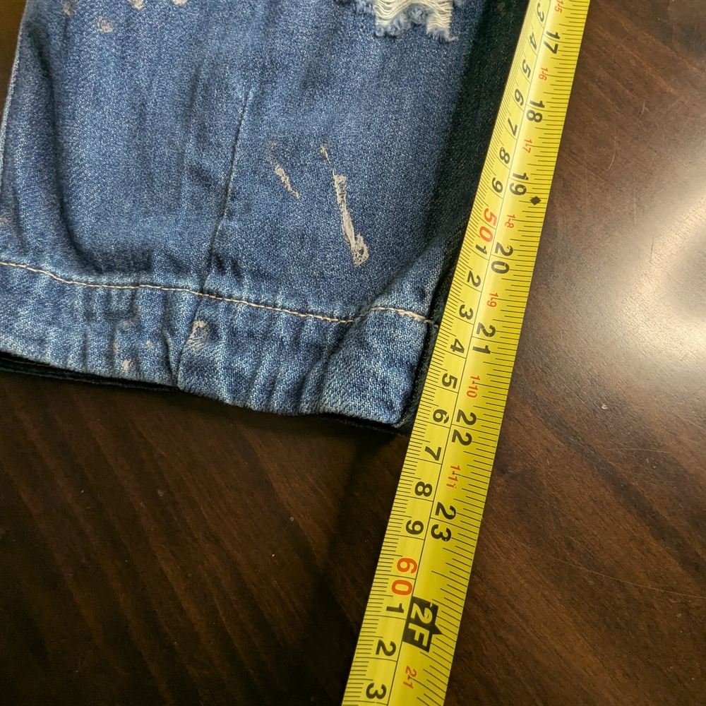 FREE PEOPLE Mixed Up Cotton Distressed Utility Jeans - Picture 14 of 15